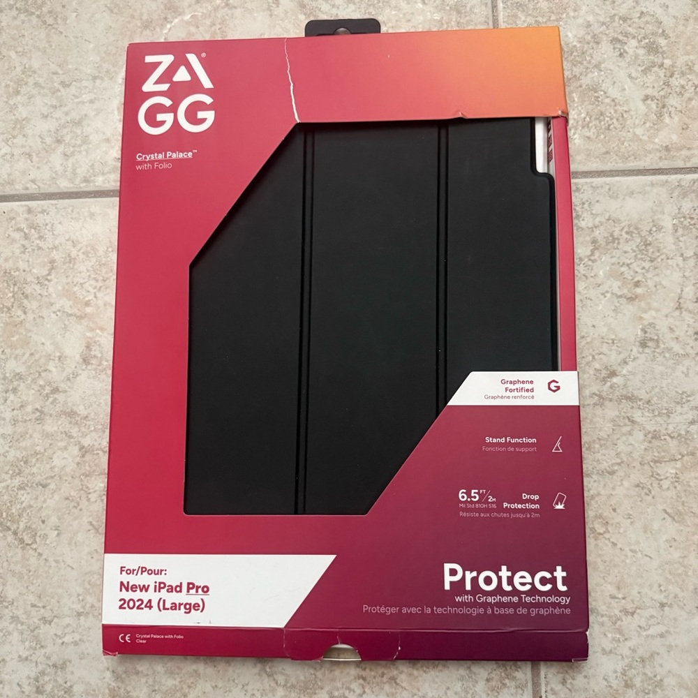 ZAGG Crystal Palace with Folio iPad Pro 13"(2024) (M4) Case Black
